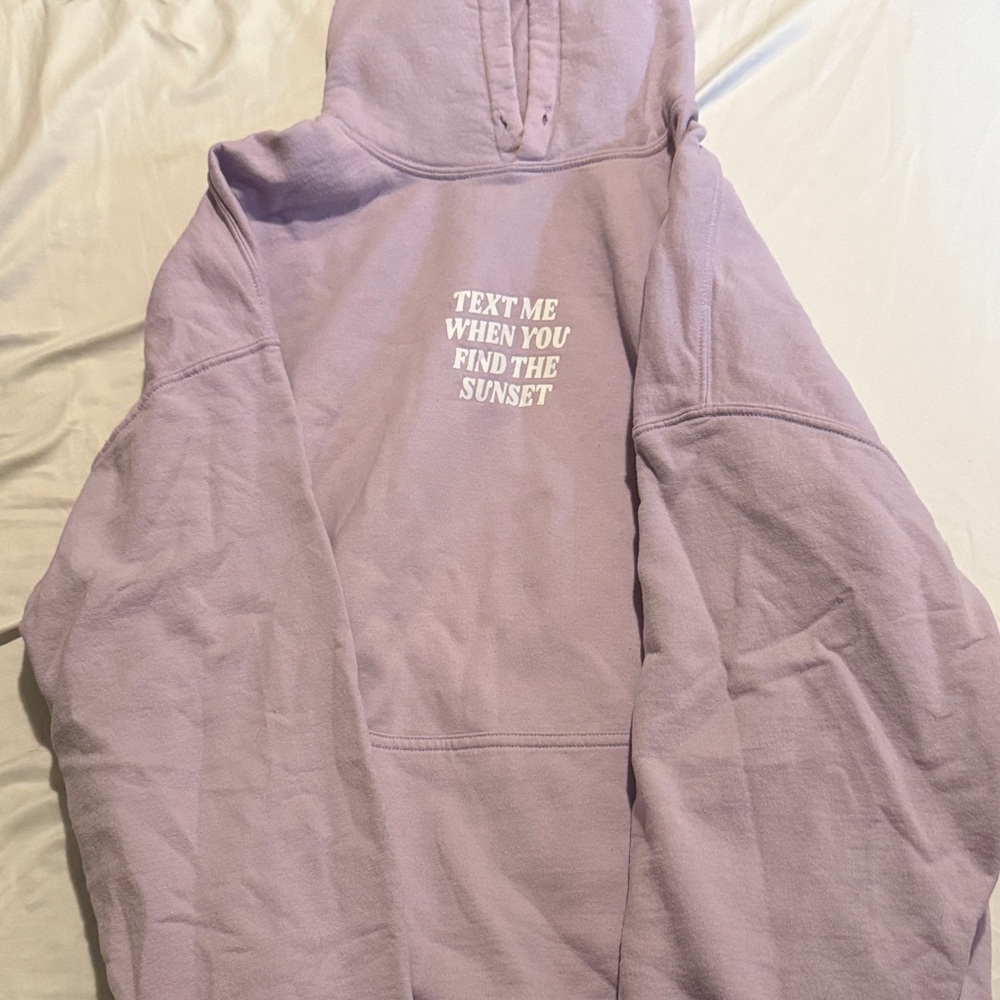 Purple Hoodie with Text Print